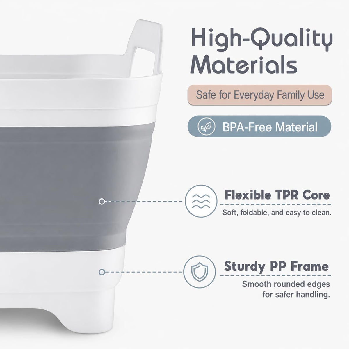 Collapsible Dish Sink Storage Basket 9L