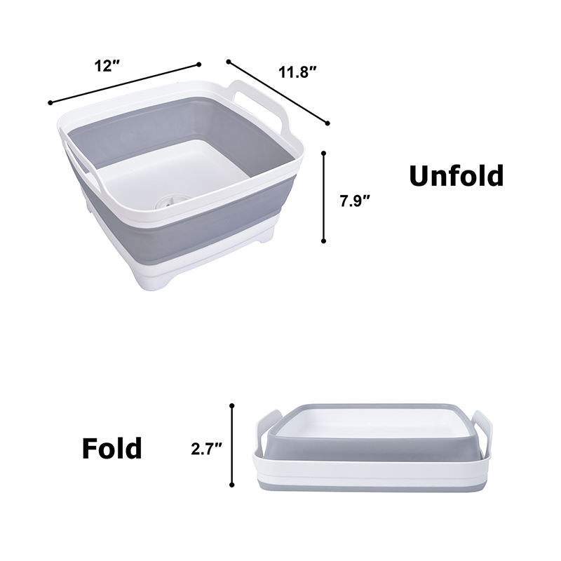 Collapsible Dish Sink Storage Basket 9L