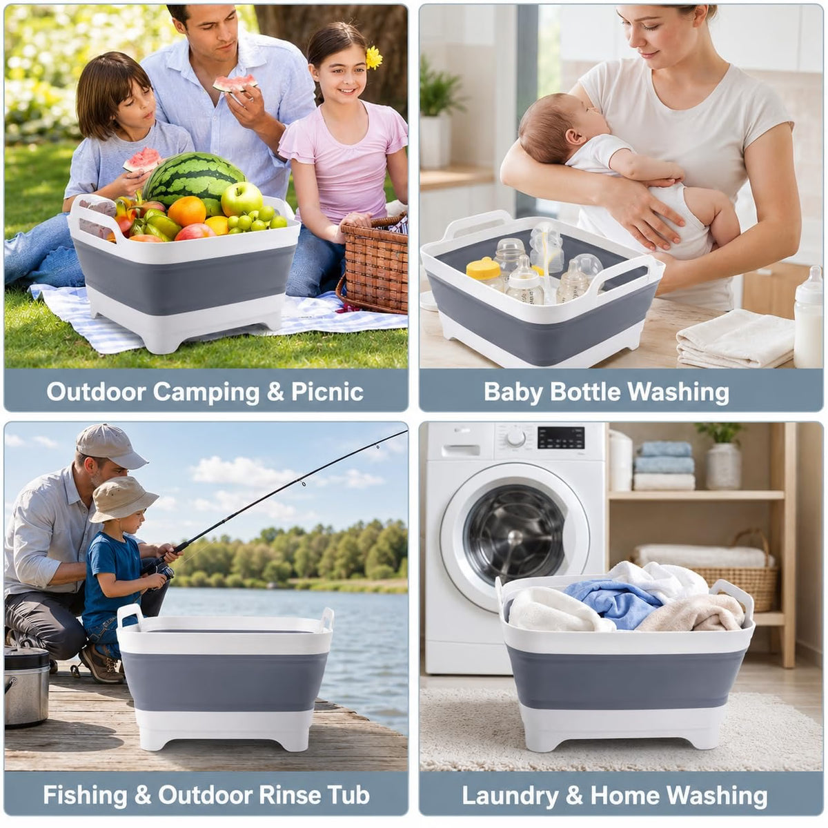Collapsible Dish Sink Storage Basket 9L