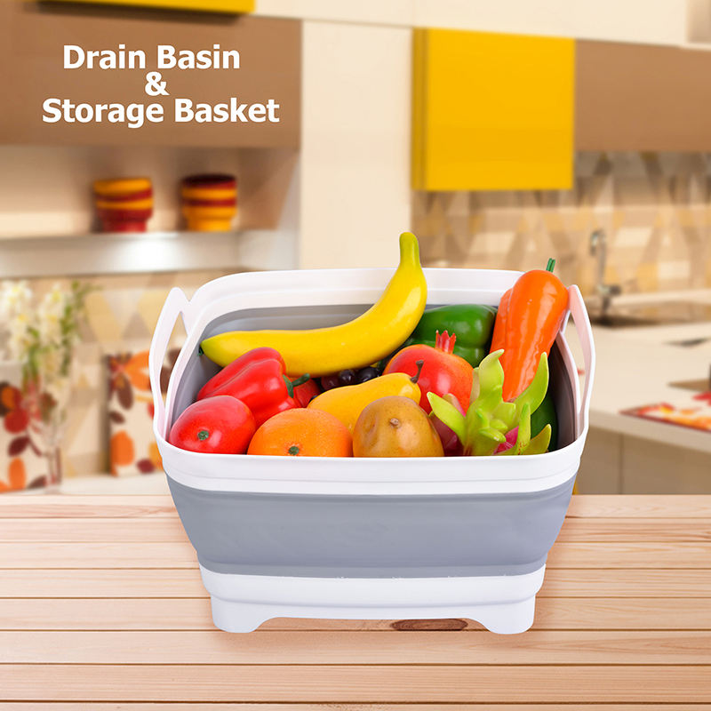 Collapsible Dish Sink Storage Basket 9L